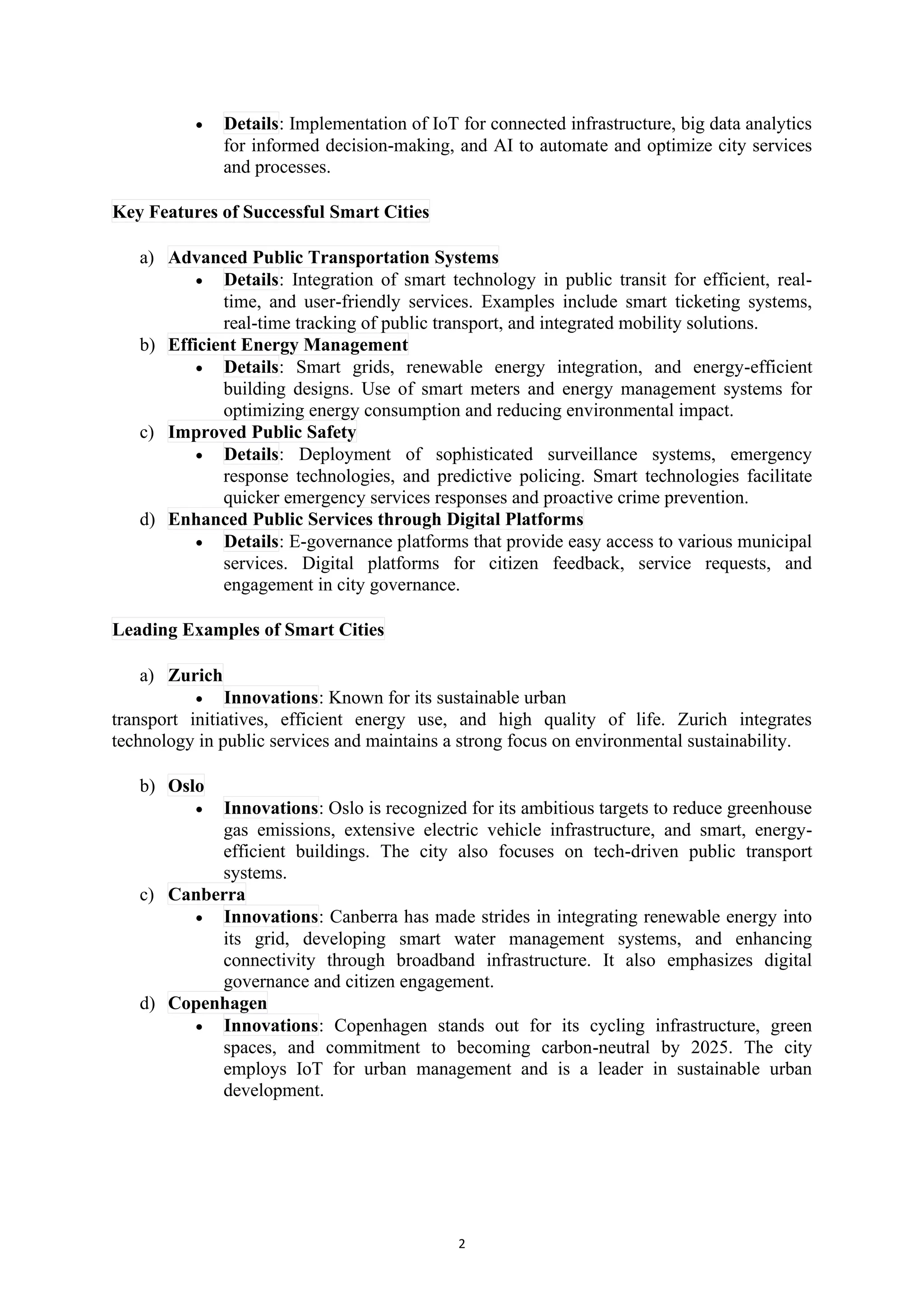 Smart Cities Planning and Management UNIT5 NOTES | PDF