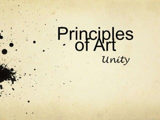 Principles of Art Unity  