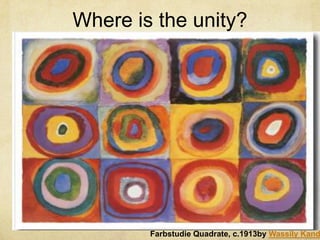 Where is the unity?Farbstudie Quadrate, c.1913by Wassily Kandinsky