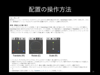 配置の操作方法
34	
 
