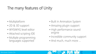 Game Development with Unity - by Mickey MacDonald | PPTX