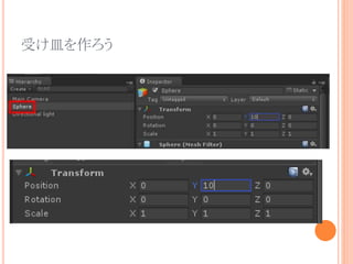 受け皿を作ろう
 