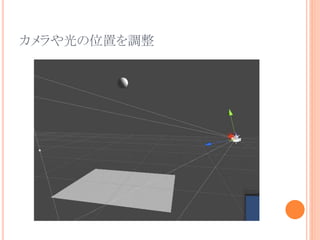 カメラや光の位置を調整
 