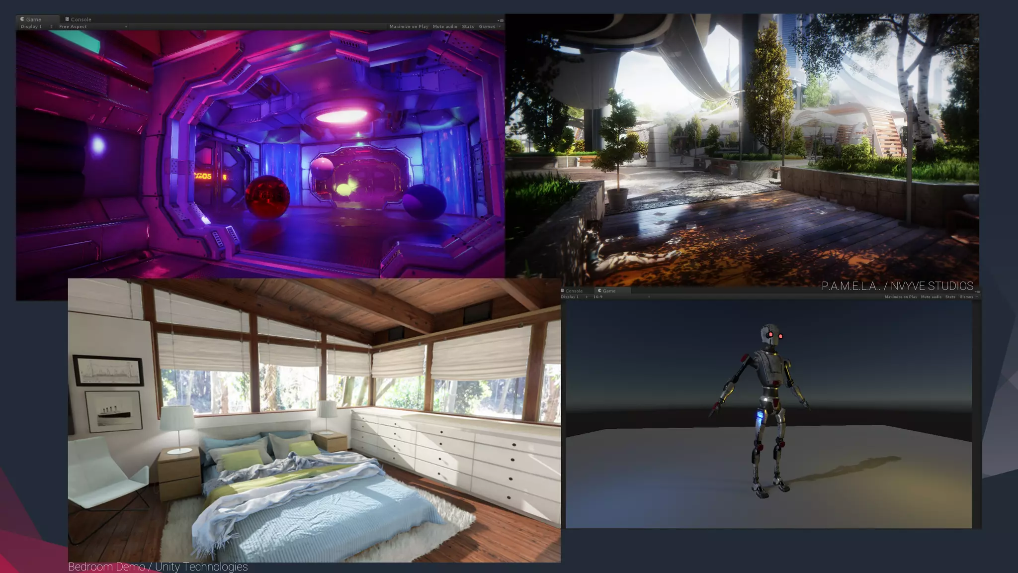 P.A.M.E.L.A.. / NVYVE STUDIOS	
Bedroom Demo / Unity Technologies	
 