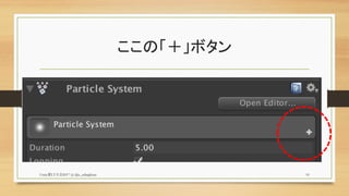ここの「＋」ボタン
Unity夏LT大会2017 (c) @z_zabaglione 10
 