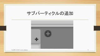 サブパーティクルの追加
Unity夏LT大会2017 (c) @z_zabaglione 19
 