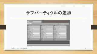サブパーティクルの追加
Unity夏LT大会2017 (c) @z_zabaglione 20
 