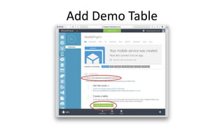 Add Demo Table 
 