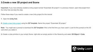 Unity - Building Your First Real-Time 3D Project - All Slides | PPTX