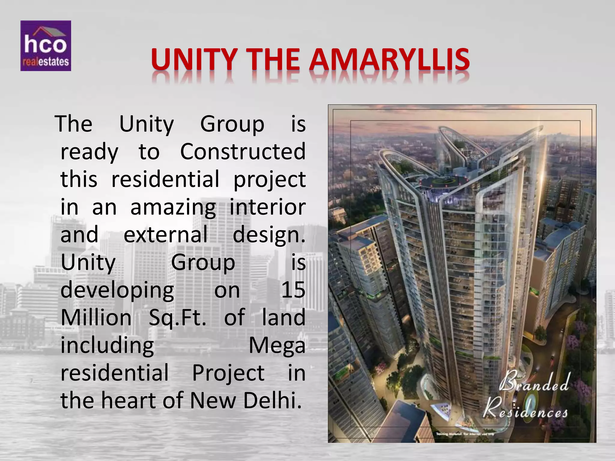 Unity The Amaryllis, Karol Bagh, New Delhi | PPTX