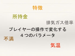 【Unityインターハイ2017】ondan ー地球温暖化から街を守れ！ー プレゼン資料