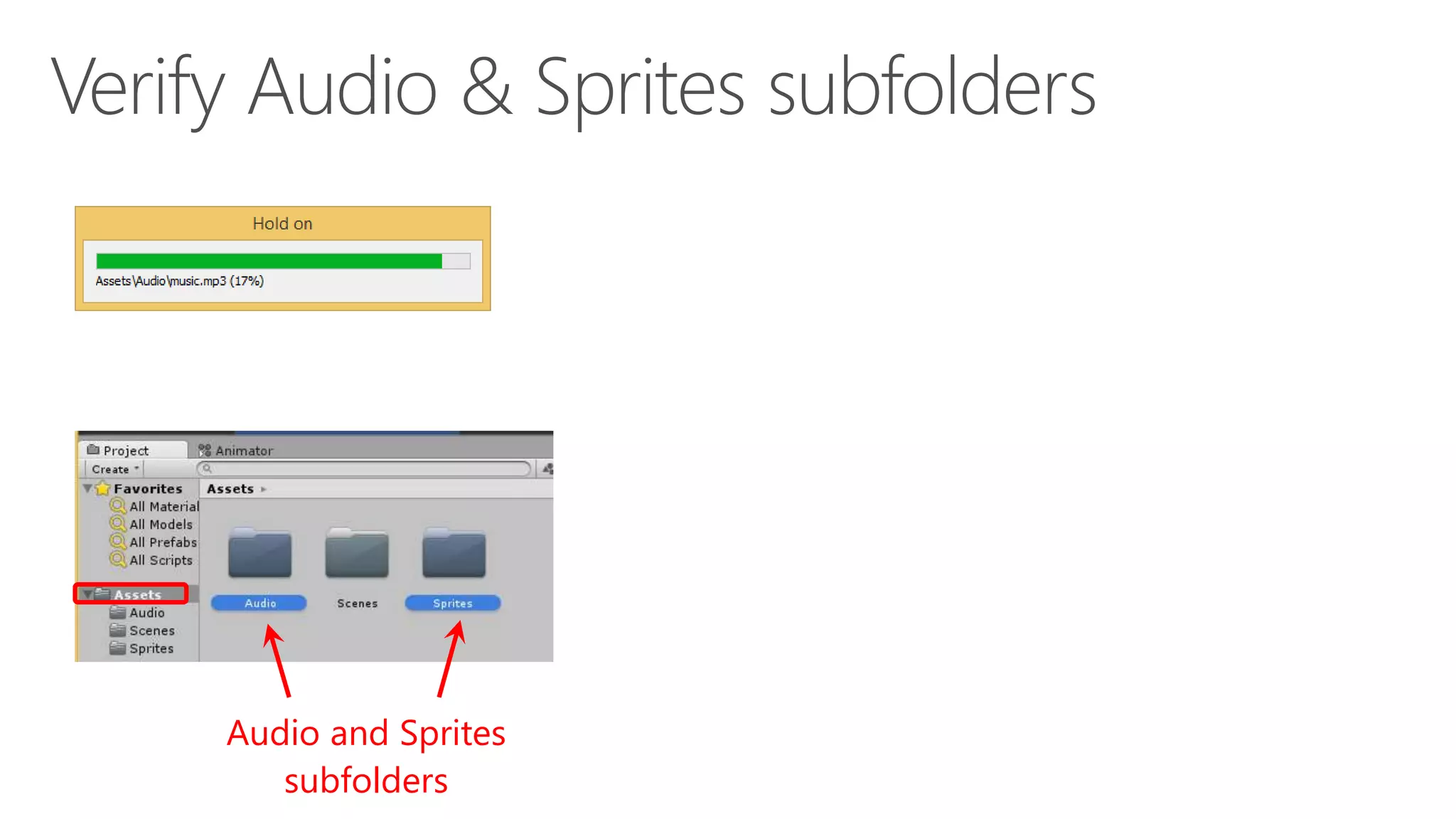 Audio and Sprites
subfolders
 
