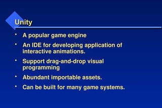 Unity3D.ppt, tell people all about unity. | PPT