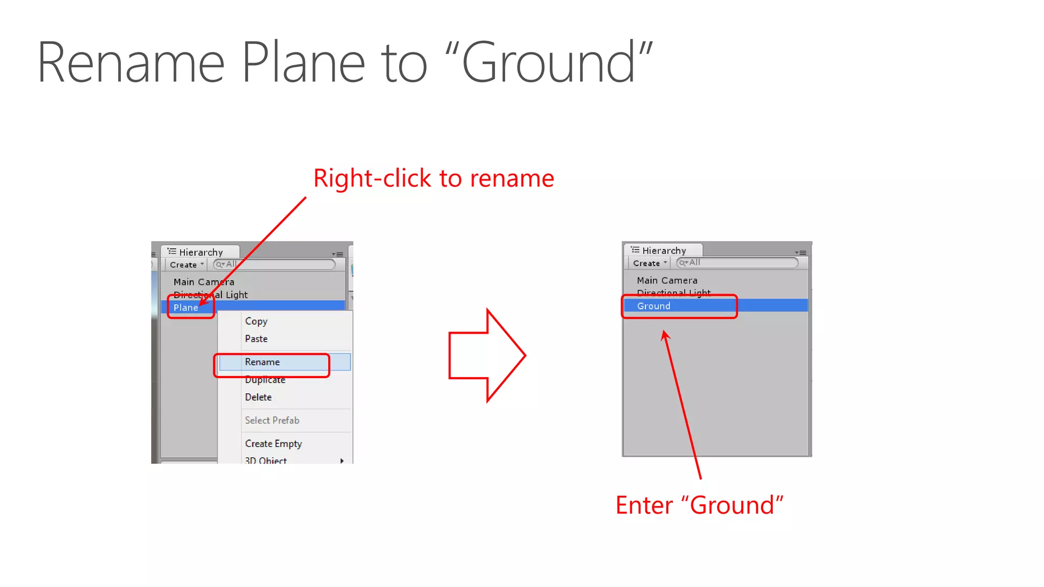 Right-click to rename
Enter “Ground”
 