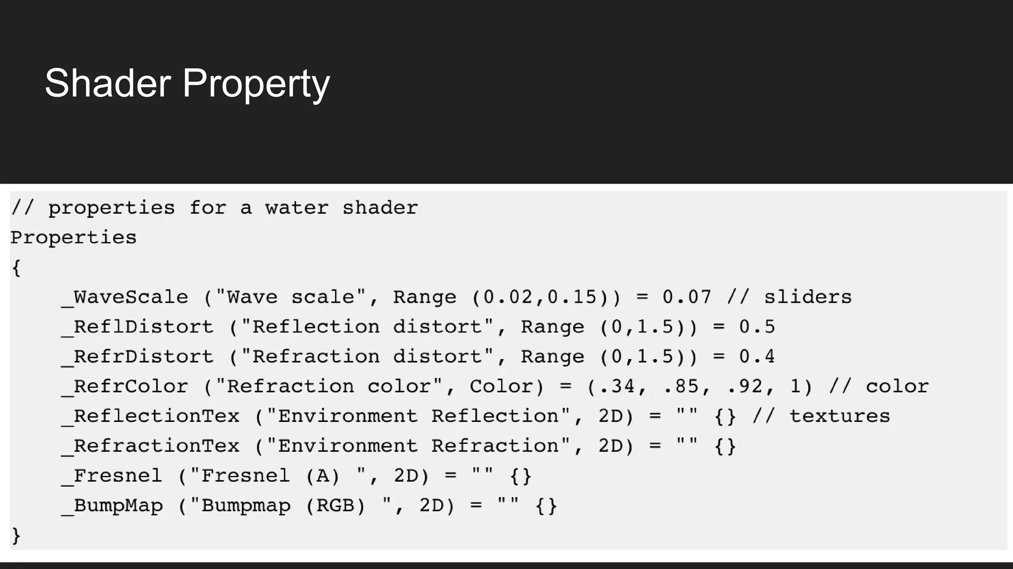 Shader Property
 