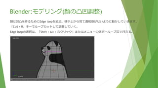 Blender:モデリング(足の作成)
パンダの足のフォルムに合っていない部分を選択して、拡大縮小の「S」キーと移動の「G」キーと
回転の「R」キーでガイド絵に合わせて調整します。
ライト・平行投影とフロント・平行投影側ともにガイド絵に合わせていきます。
 