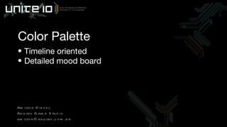 Color Palette Amilton Diesel Aquiris Game Studio [email_address] Timeline oriented Detailed mood board 