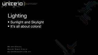 Lighting Amilton Diesel Aquiris Game Studio [email_address] Sunlight and Skylight It’s all about colors! 