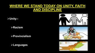 presentation on unity faith and discipline