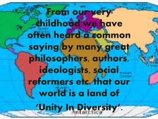 Unity Despite Differences Unity in diversity | PPTX