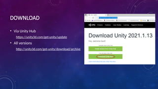 Unity Installation Guide - Duong Hoang Thanh | PPTX