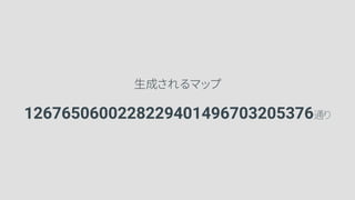 生成されるマップ
1267650600228229401496703205376通り
 