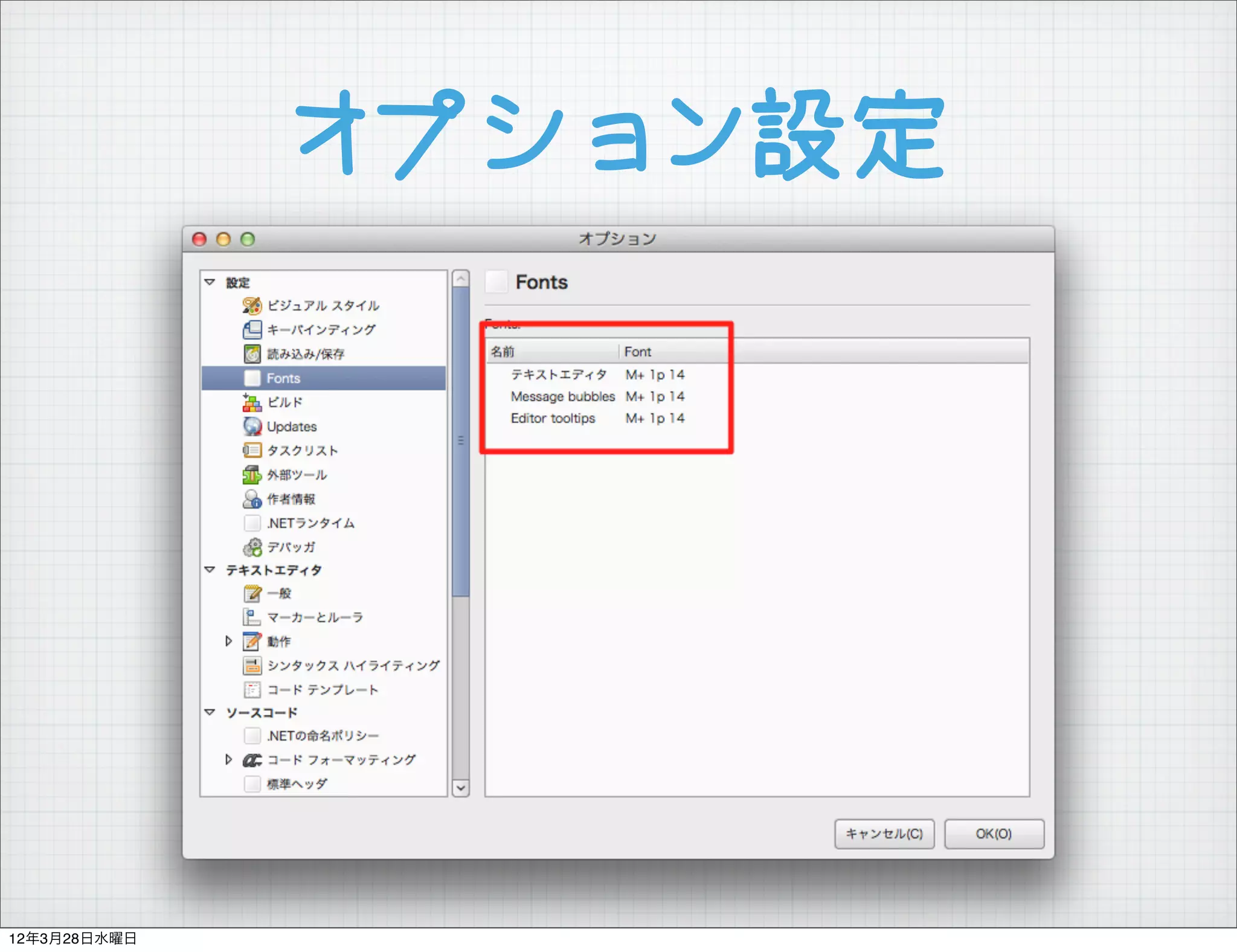 オプション設定




12年3月28日水曜日
 