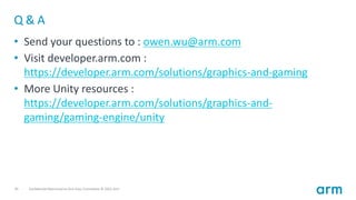 Unity mobile game performance profiling – using arm mobile studio | PPT