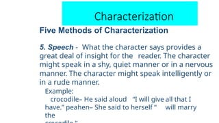 UNITY OF PLOT, SETTING AND CHARACTERIZATION LESSON.pptx
