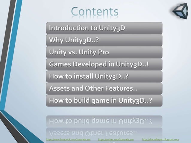 Unity3D Basic Concepts by: shamal aryan | PPT