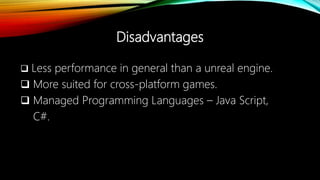 Unity 3D game engine seminar | PPTX