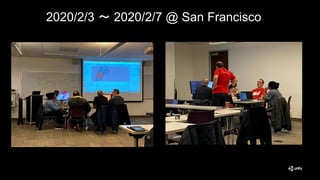 2020/2/3 〜 2020/2/7 @ San Francisco
7
 