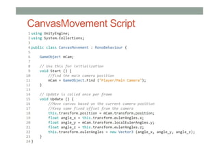CanvasMovement Script
 