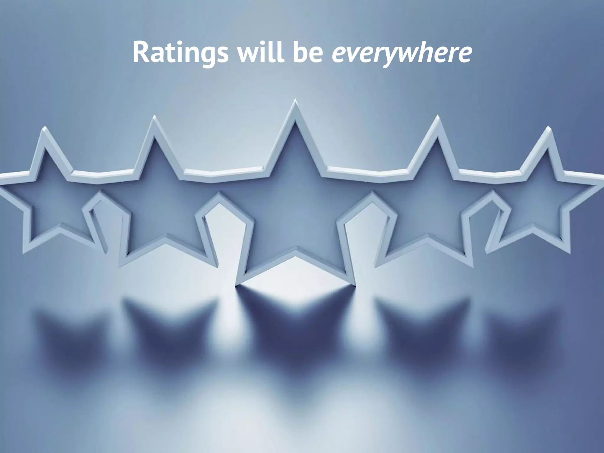 Chatbot
Ratings will be everywhere