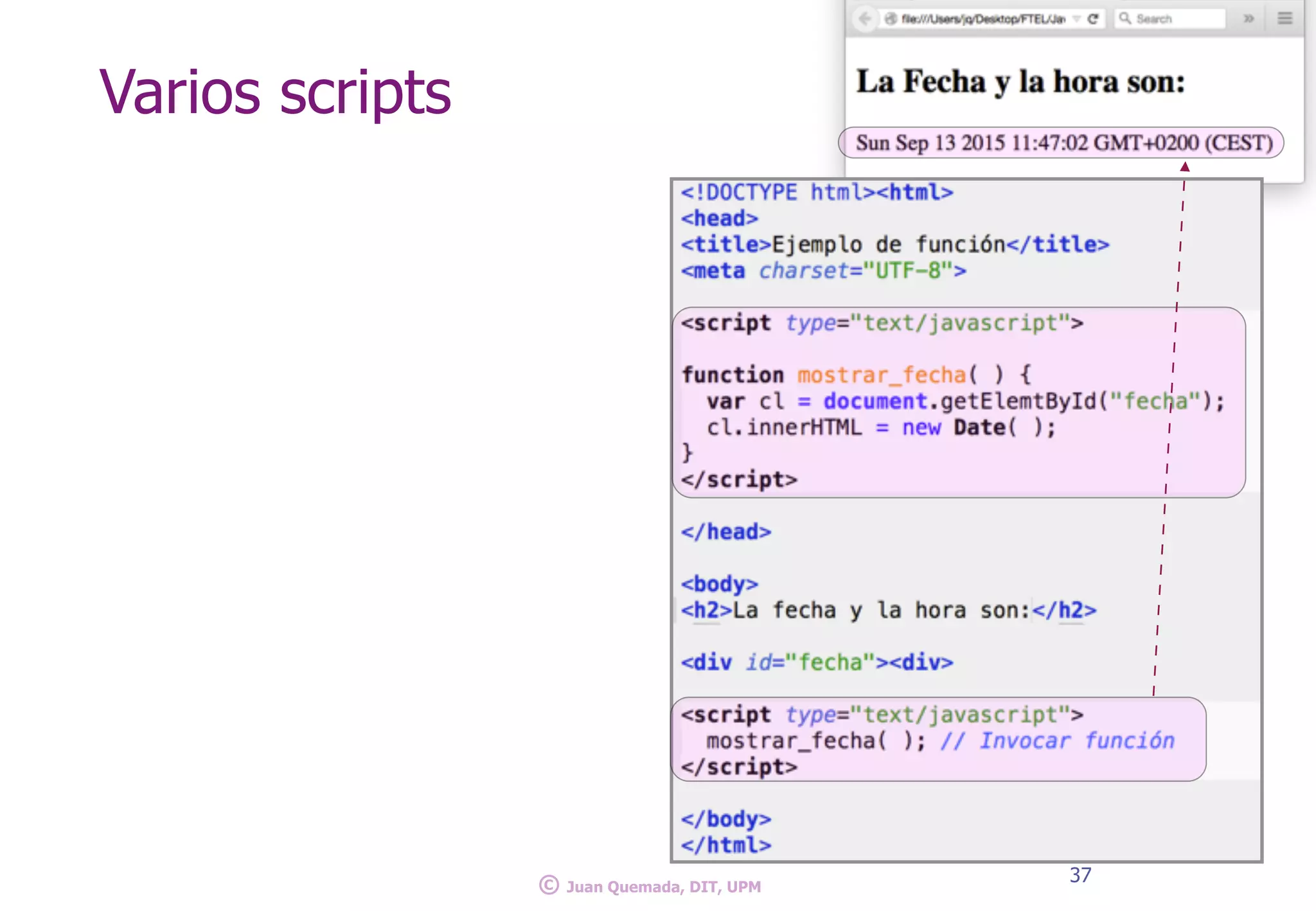 Varios scripts
37
© Juan Quemada, DIT, UPM
 