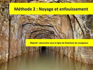 Méthode 2 : Noyage et enfouissement

Objectif : descendre sous la ligne de flottaison du navigateur

64

 