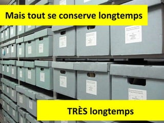 Mais tout se conserve longtemps TRÈS longtemps 