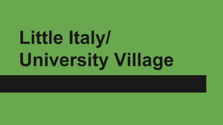 Little Italy/ 
University Village 
 