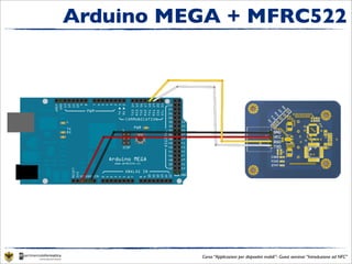 Arduino MEGA + MFRC522




          Corso “Applicazioni per dispositivi mobili”- Guest seminar “Introduzione ad NFC”
 