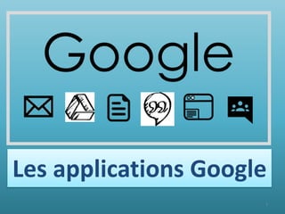 Les applications Google
1
 