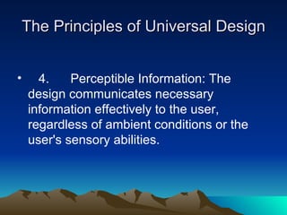 Universal Design: The Seven Principles Slide 8
