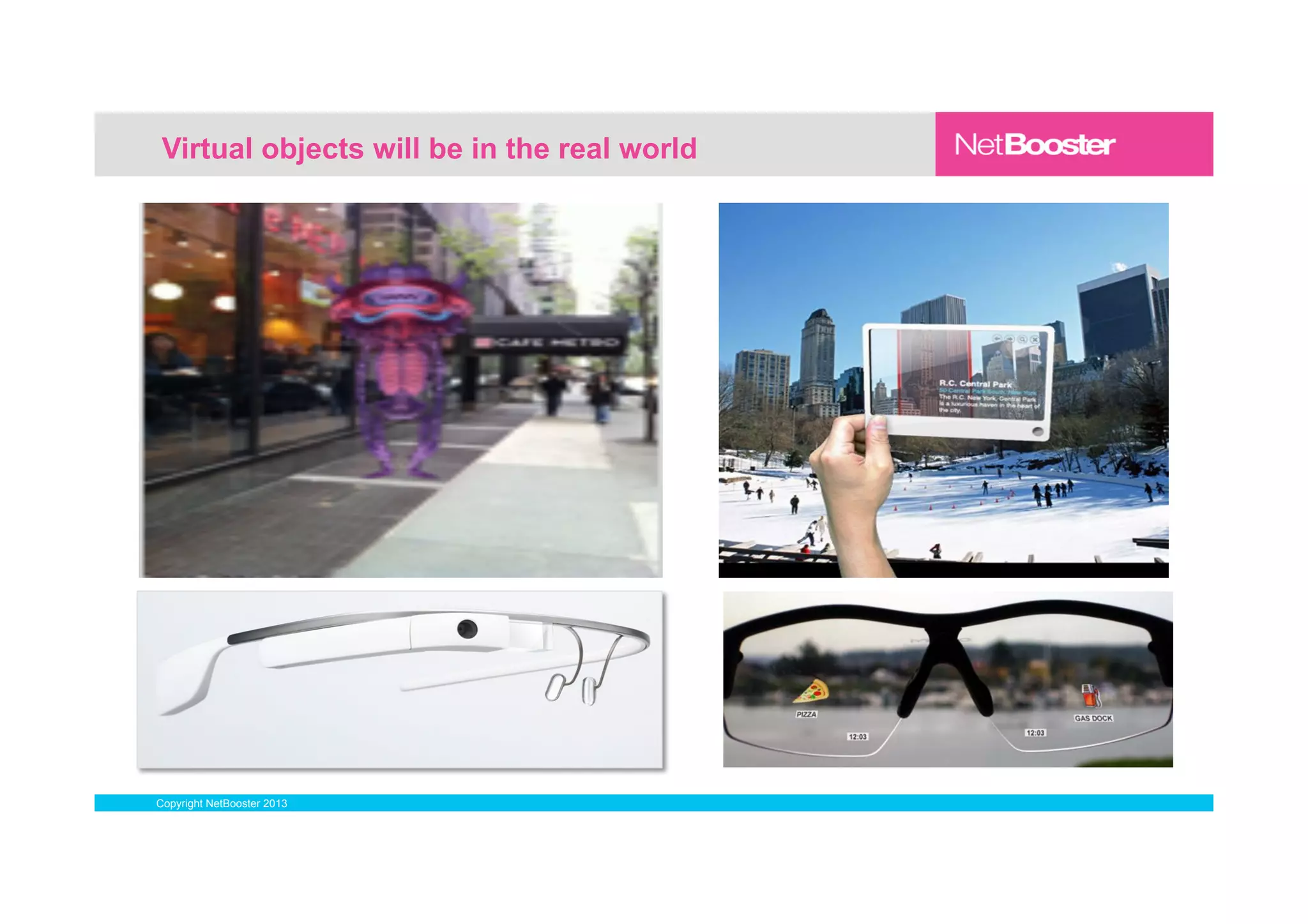 Copyright NetBooster 2013
Virtual objects will be in the real world