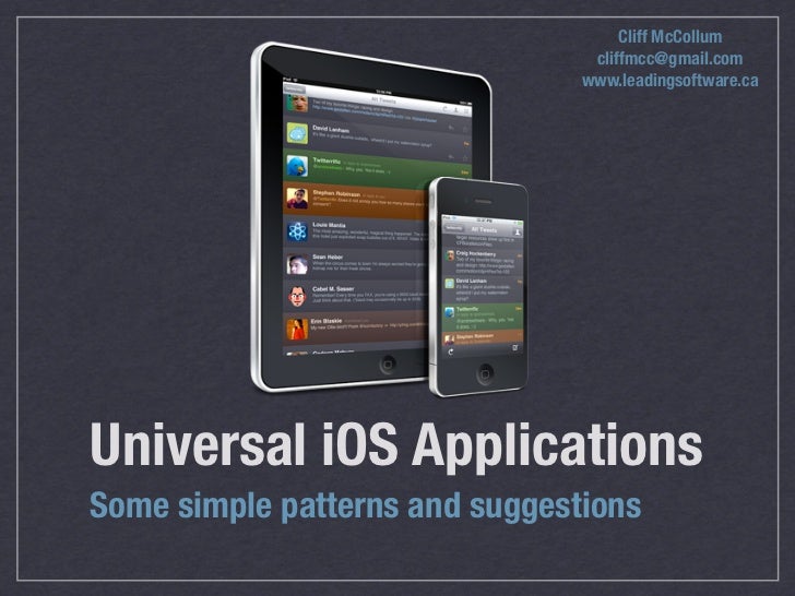 Creating a Universal iOS Application