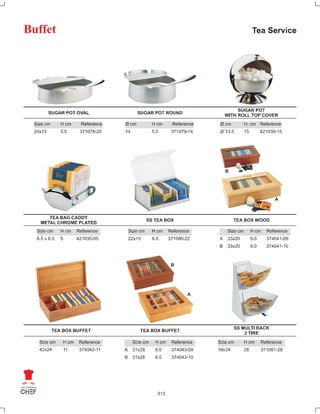 Universal chef catalog buffet