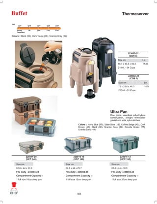 Universal chef catalog buffet