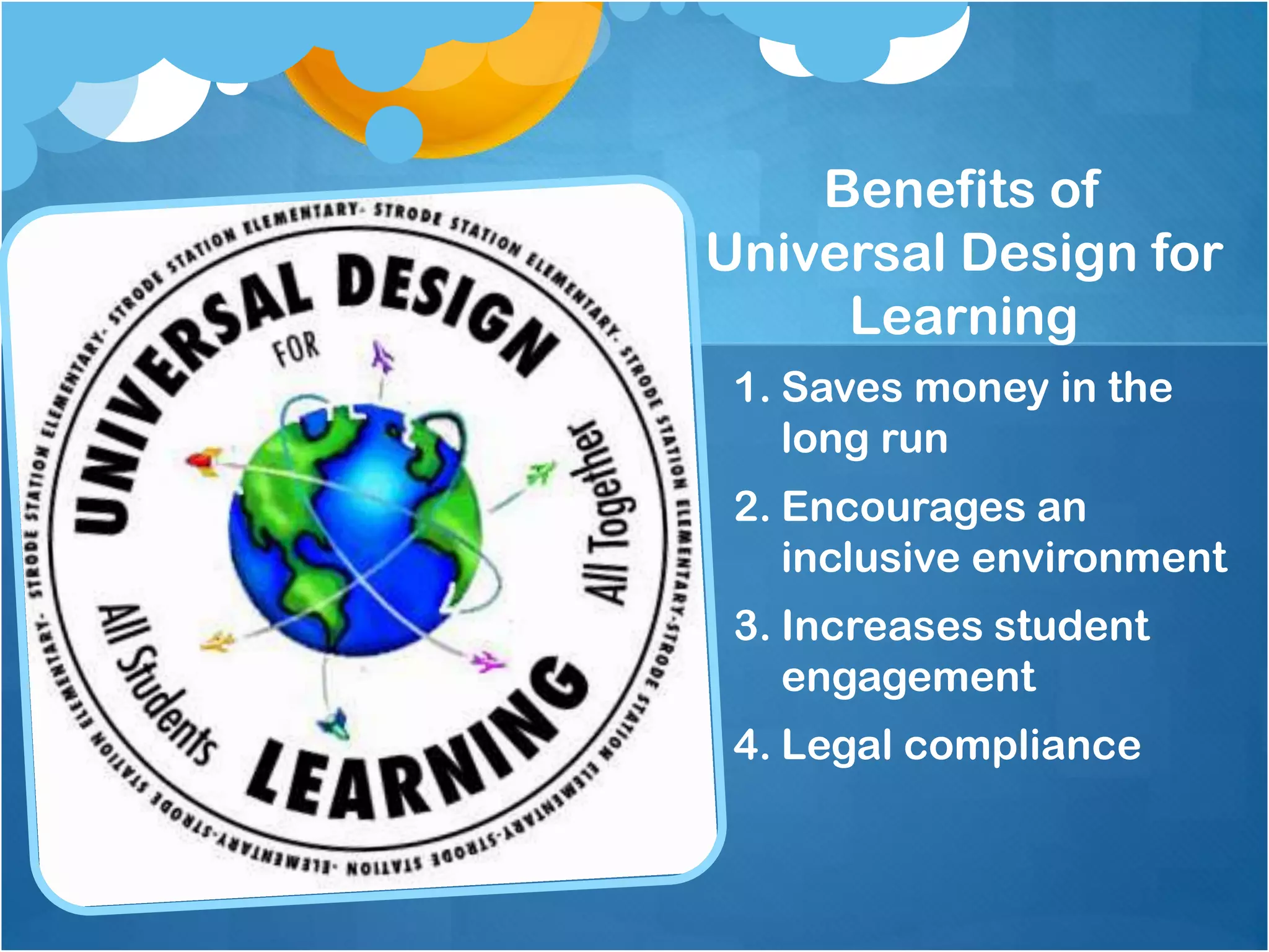 Universal design and Universal Design for Learning | PPT