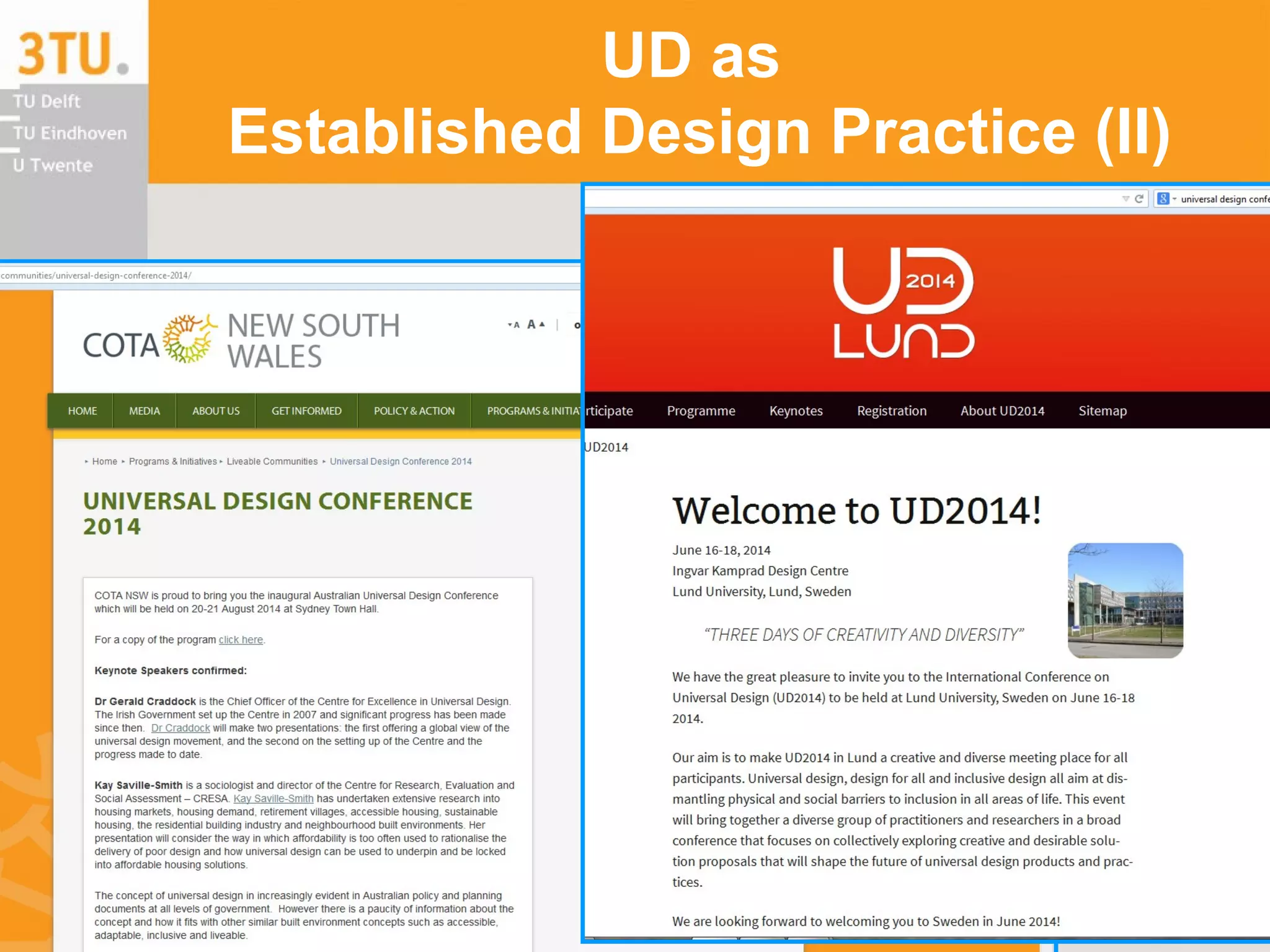 UD as
Established Design Practice (II)
 