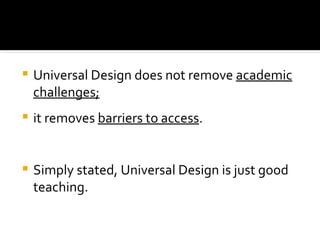 Universal design for e learning final | PPT