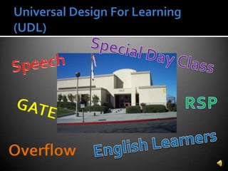 Universal Design For Learning(UDL) Special Day Class Speech RSP GATE English Learners Overflow 