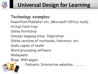 Universal design for learning | PPTX